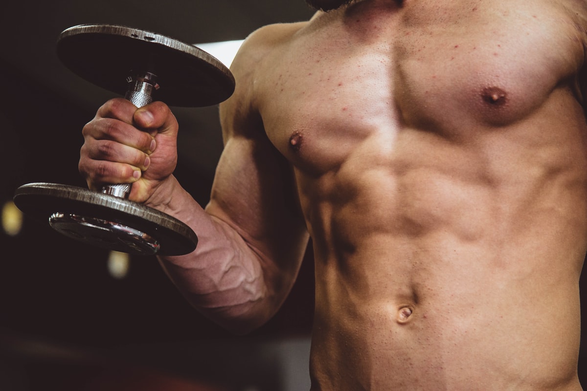 Man exercising and maintaining healthy lifestyle